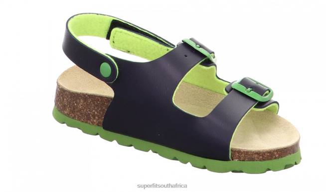 FUSSBETTPANTOFFEL - Sandal with Buckle Toddlers Blue/Green NLL0587 Superfit Sandals