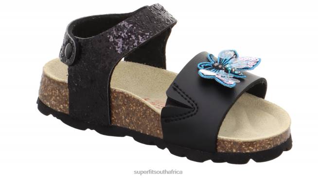 FUSSBETTPANTOFFEL - Sandal with Velcro Fastener Toddlers Black NLL0551 Superfit Sandals