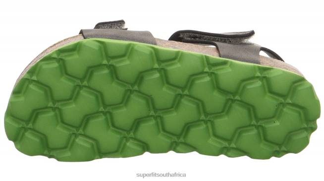 FUSSBETTPANTOFFEL - Sandal with Velcro Fastener Toddlers Grey/Green NLL0575 Superfit Sandals