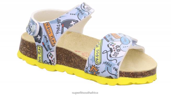 FUSSBETTPANTOFFEL - Sandal with Velcro Fastener Toddlers Grey/Multicoloured NLL0573 Superfit Sandals