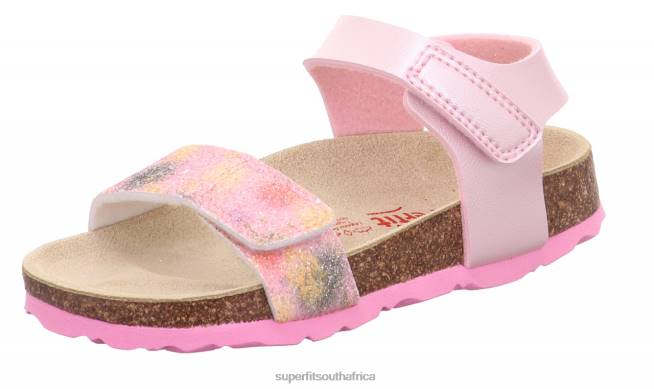 FUSSBETTPANTOFFEL - Sandal with Velcro Fastener Toddlers Pink/Multi Coloure NLL0570 Superfit Sandals