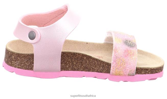 FUSSBETTPANTOFFEL - Sandal with Velcro Fastener Toddlers Pink/Multi Coloure NLL0570 Superfit Sandals