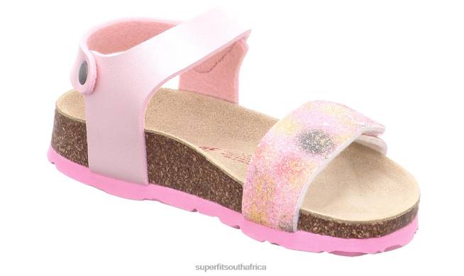 FUSSBETTPANTOFFEL - Sandal with Velcro Fastener Toddlers Pink/Multi Coloure NLL0570 Superfit Sandals