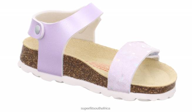 FUSSBETTPANTOFFEL - Sandal with Velcro Fastener Toddlers Purple NLL0553 Superfit Sandals