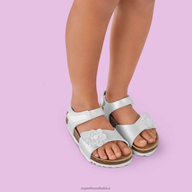 FUSSBETTPANTOFFEL - Sandal with Velcro Fastener Toddlers White NLL0685 Superfit Sandals