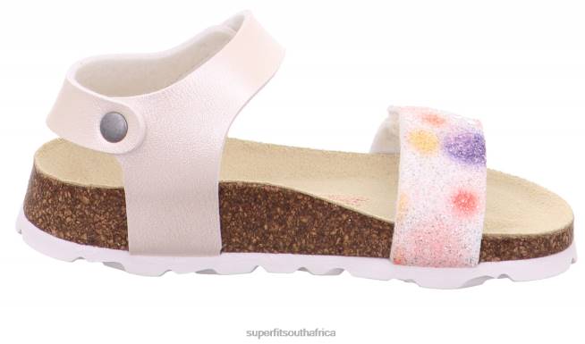 FUSSBETTPANTOFFEL - Sandal with Velcro Fastener Toddlers White/Multicoloured NLL0585 Superfit Sandals