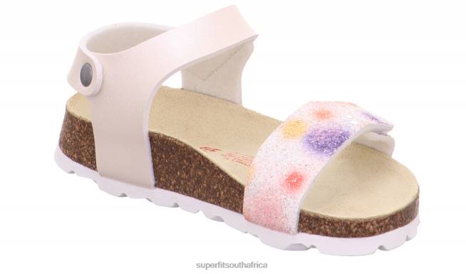 FUSSBETTPANTOFFEL - Sandal with Velcro Fastener Toddlers White/Multicoloured NLL0585 Superfit Sandals