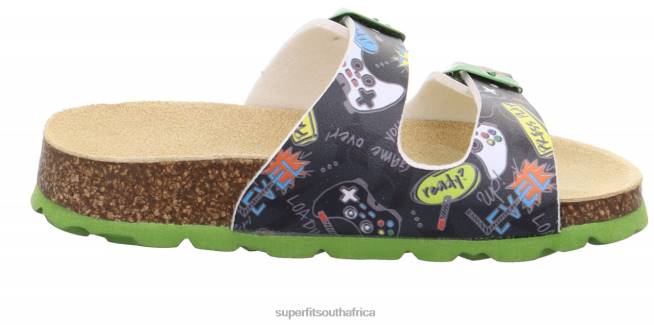 FUSSBETTPANTOFFEL - Slipper with Buckle Toddlers Black/Multicoloured NLL0549 Superfit Slippers