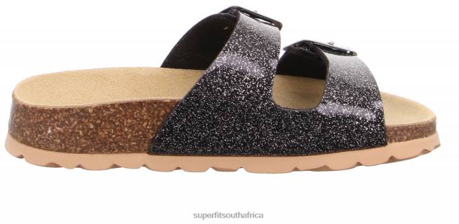 FUSSBETTPANTOFFEL - Slipper with Buckle Toddlers Black/Silver NLL0569 Superfit Slippers