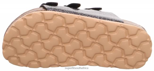 FUSSBETTPANTOFFEL - Slipper with Buckle Toddlers Black/Silver NLL0578 Superfit Slippers