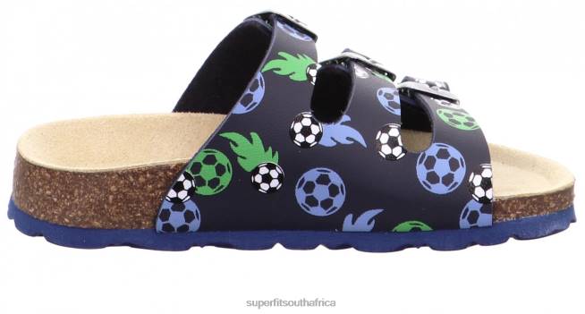 FUSSBETTPANTOFFEL - Slipper with Buckle Toddlers Blue/Green NLL0561 Superfit Slippers