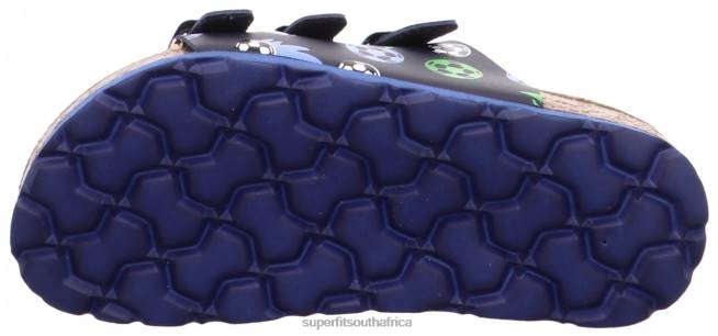 FUSSBETTPANTOFFEL - Slipper with Buckle Toddlers Blue/Green NLL0561 Superfit Slippers