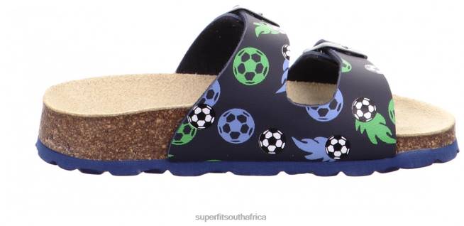 FUSSBETTPANTOFFEL - Slipper with Buckle Toddlers Blue/Green NLL0577 Superfit Slippers