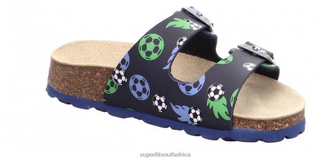 FUSSBETTPANTOFFEL - Slipper with Buckle Toddlers Blue/Green NLL0577 Superfit Slippers