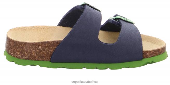 FUSSBETTPANTOFFEL - Slipper with Buckle Toddlers Blue/Green NLL0579 Superfit Slippers