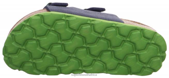 FUSSBETTPANTOFFEL - Slipper with Buckle Toddlers Blue/Green NLL0579 Superfit Slippers