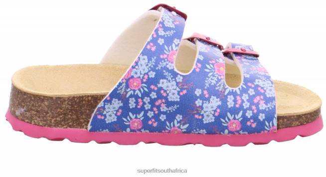 FUSSBETTPANTOFFEL - Slipper with Buckle Toddlers Blue/Multicoloured NLL0600 Superfit Slippers