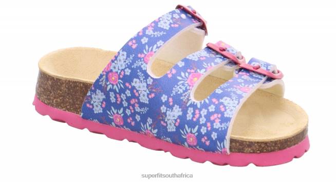 FUSSBETTPANTOFFEL - Slipper with Buckle Toddlers Blue/Multicoloured NLL0600 Superfit Slippers