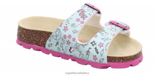 FUSSBETTPANTOFFEL - Slipper with Buckle Toddlers Grey/Multicoloured NLL0589 Superfit Slippers