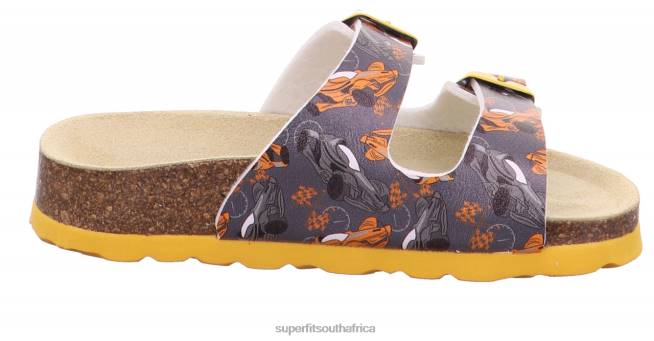 FUSSBETTPANTOFFEL - Slipper with Buckle Toddlers Grey/Orange NLL0566 Superfit Slippers