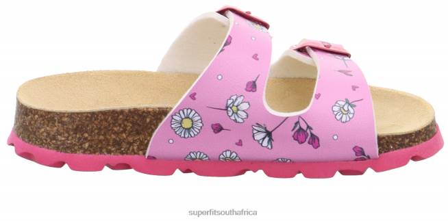 FUSSBETTPANTOFFEL - Slipper with Buckle Toddlers Pink/Multi Coloure NLL0556 Superfit Slippers