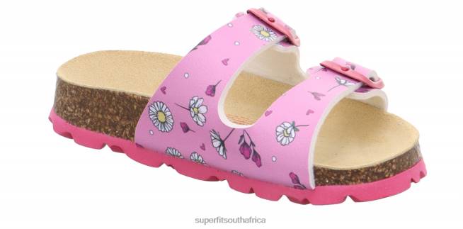 FUSSBETTPANTOFFEL - Slipper with Buckle Toddlers Pink/Multi Coloure NLL0556 Superfit Slippers