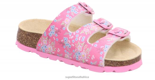 FUSSBETTPANTOFFEL - Slipper with Buckle Toddlers Pink/Multi Coloure NLL0598 Superfit Slippers