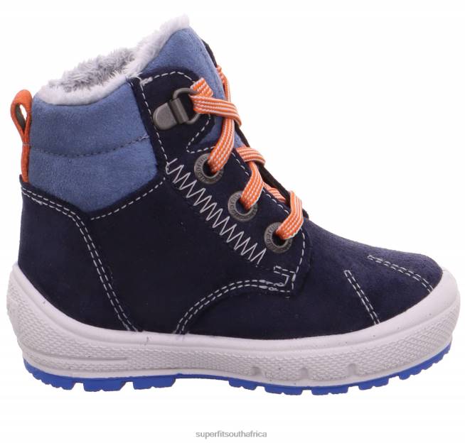 GROOVY - Boot with Lacing Babies Blue/Red NLL0459 Superfit Boots