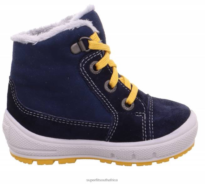 GROOVY - Boot with Lacing Babies Blue/Yellow NLL0486 Superfit Boots