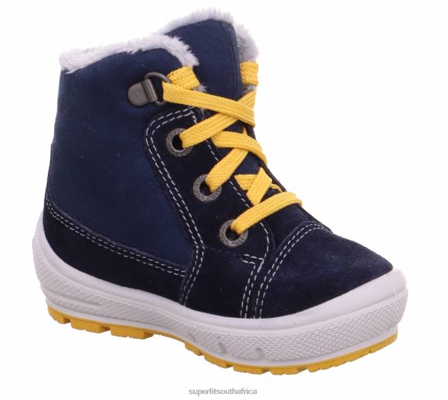 GROOVY - Boot with Lacing Babies Blue/Yellow NLL0486 Superfit Boots