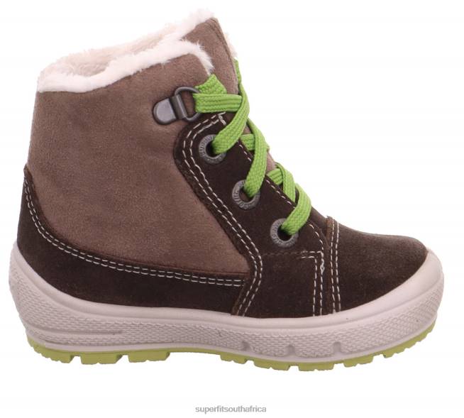 GROOVY - Boot with Lacing Babies Brown/Green NLL0463 Superfit Boots