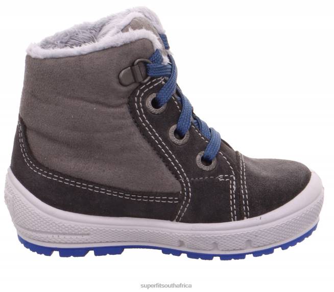 GROOVY - Boot with Lacing Babies Grey/Blue NLL0437 Superfit Boots