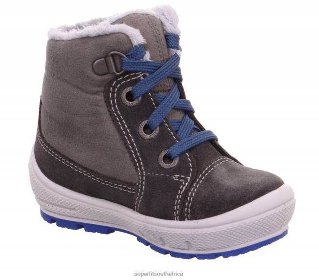 GROOVY - Boot with Lacing Babies Grey/Blue NLL0437 Superfit Boots