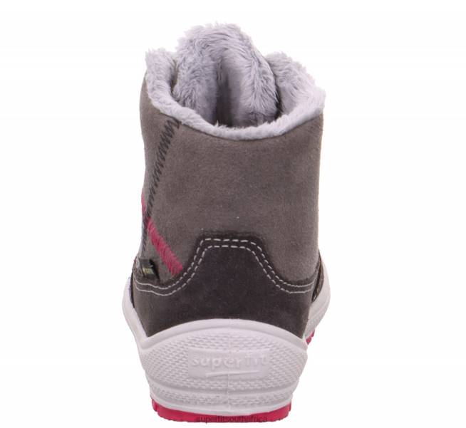 GROOVY - Boot with Lacing Babies Grey/Pink NLL0443 Superfit Boots