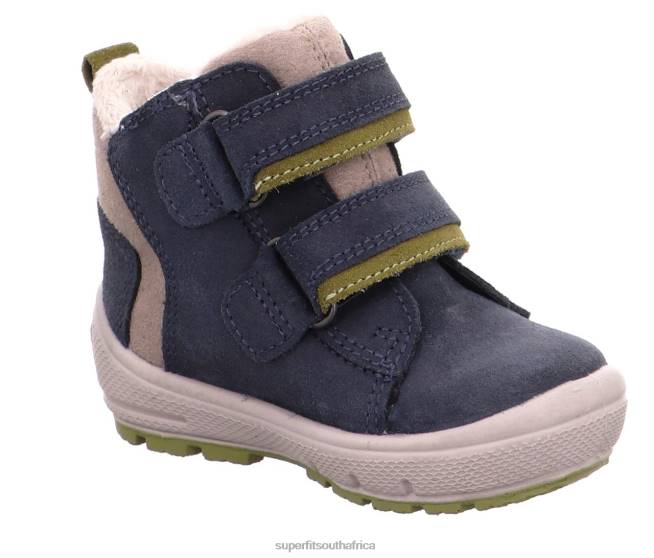 GROOVY - Boot with Velcro Fastener Babies Blue/Yellow NLL0444 Superfit Boots