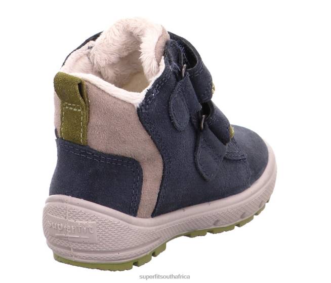 GROOVY - Boot with Velcro Fastener Babies Blue/Yellow NLL0444 Superfit Boots