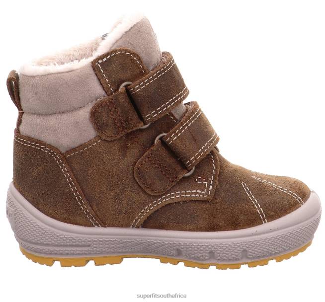 GROOVY - Boot with Velcro Fastener Babies Brown/Beige NLL0480 Superfit Boots