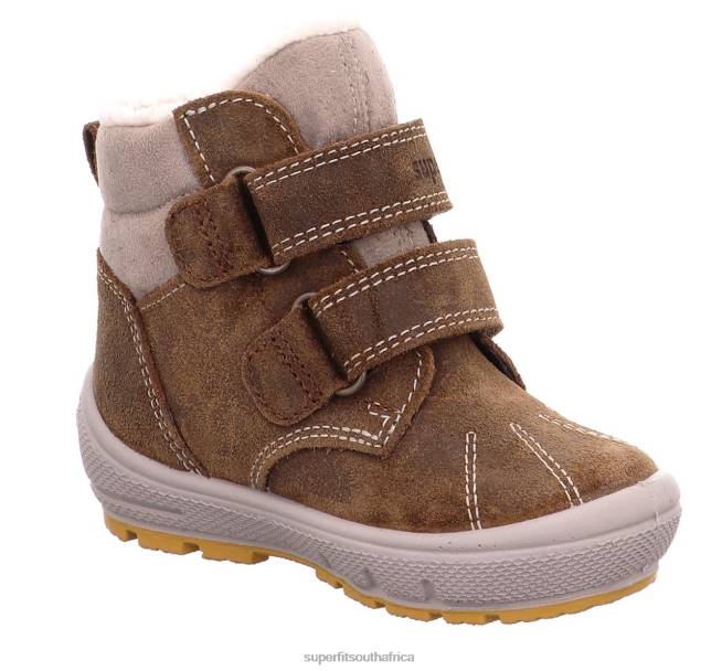 GROOVY - Boot with Velcro Fastener Babies Brown/Beige NLL0480 Superfit Boots