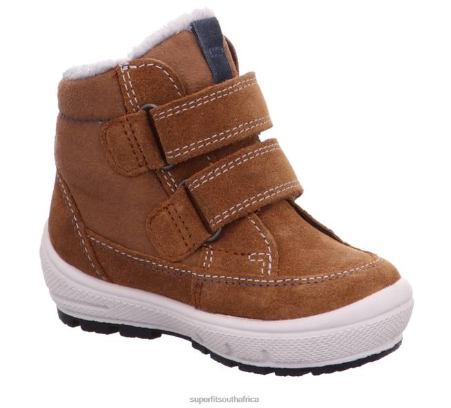 GROOVY - Boot with Velcro Fastener Babies Brown/Blue NLL0473 Superfit Boots