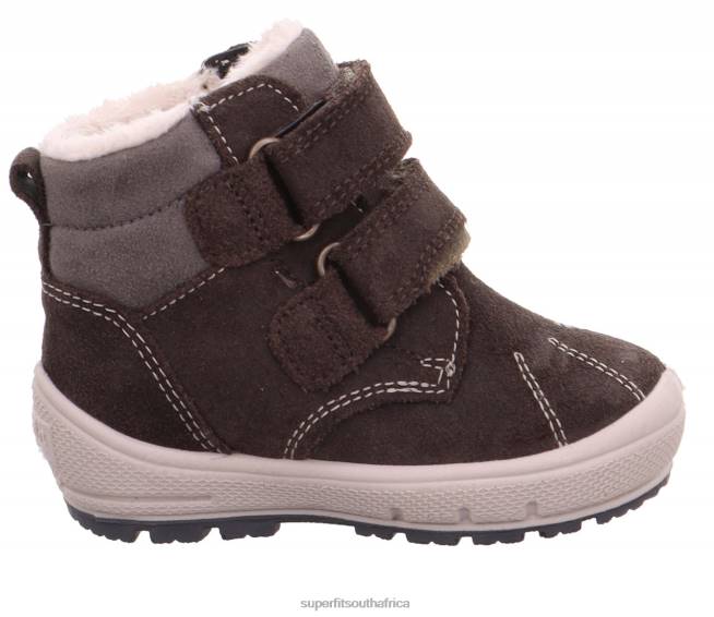 GROOVY - Boot with Velcro Fastener Babies Brown/Grey NLL0470 Superfit Boots