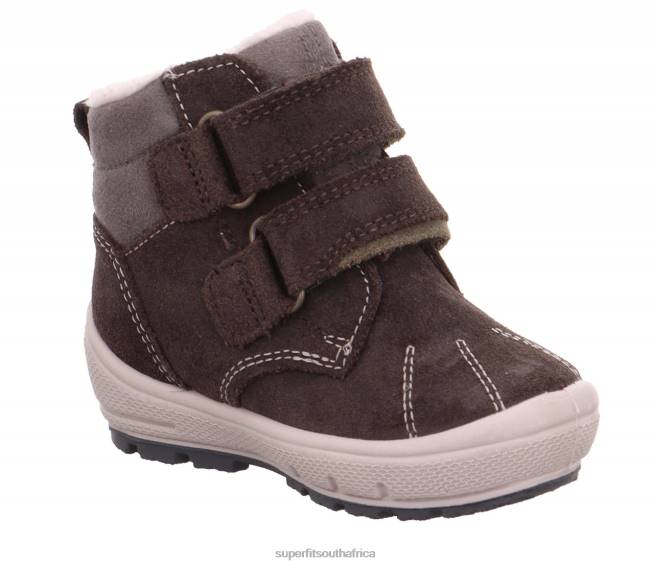 GROOVY - Boot with Velcro Fastener Babies Brown/Grey NLL0470 Superfit Boots