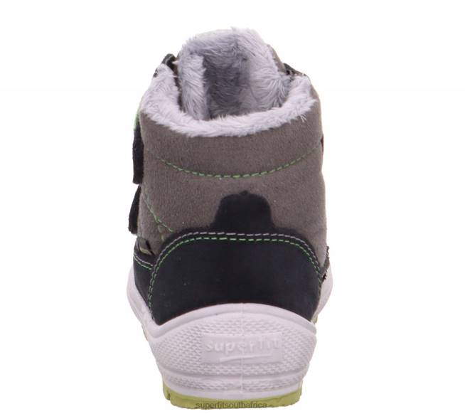 GROOVY - Boot with Velcro Fastener Babies Grey/Green NLL0448 Superfit Boots