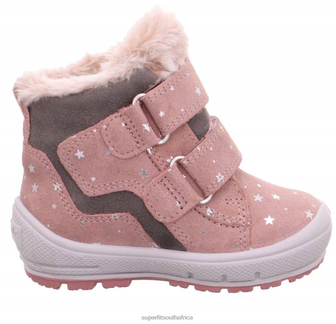 GROOVY - Boot with Velcro Fastener Babies Pink/Grey NLL0445 Superfit Boots