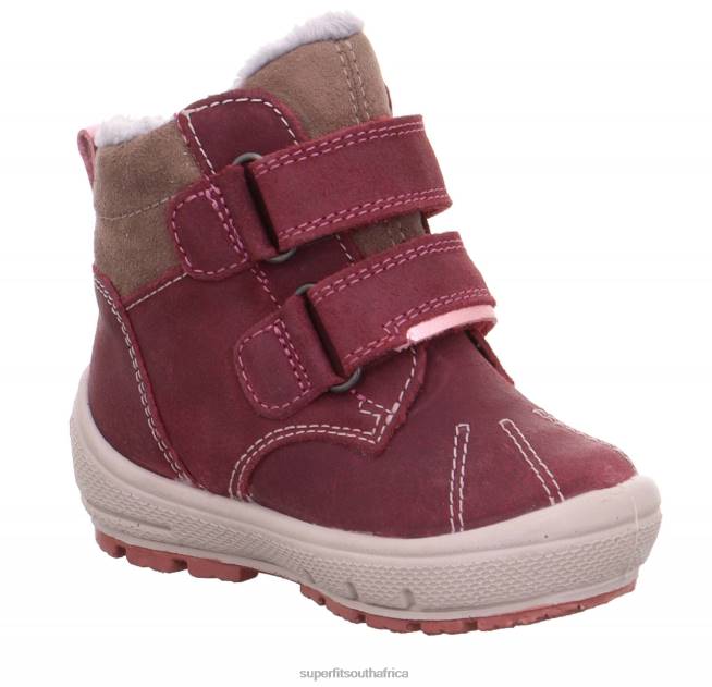 GROOVY - Boot with Velcro Fastener Babies Pink/Grey NLL0450 Superfit Boots