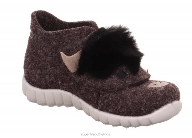 HAPPY - Slipper with Velcro Fastener Babies Brown NLL0118 Superfit Slippers