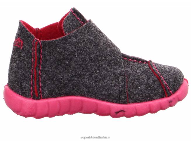 HAPPY - Slipper with Velcro Fastener Babies Grey/Pink NLL0127 Superfit Slippers