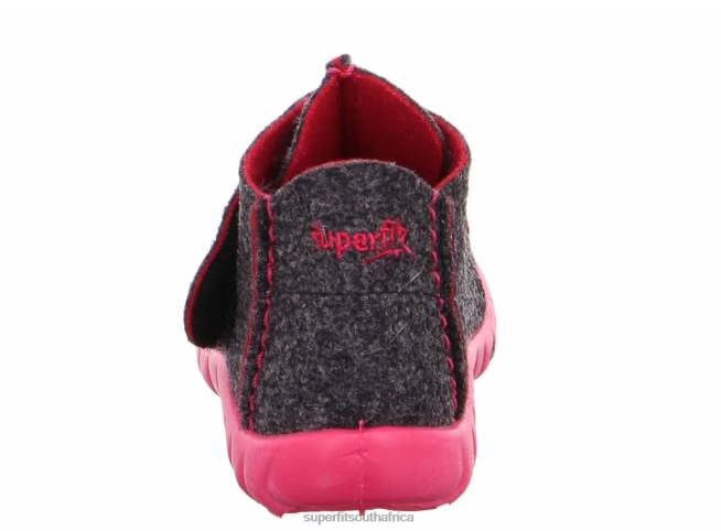 HAPPY - Slipper with Velcro Fastener Babies Grey/Pink NLL0127 Superfit Slippers