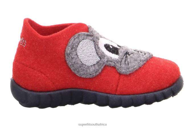 HAPPY - Slipper with Velcro Fastener Babies Red Combi NLL0156 Superfit Slippers