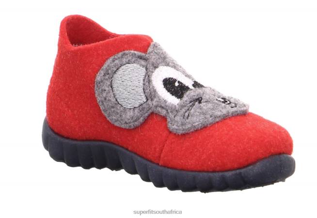 HAPPY - Slipper with Velcro Fastener Babies Red Combi NLL0156 Superfit Slippers