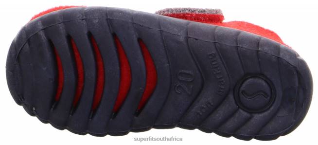 HAPPY - Slipper with Velcro Fastener Babies Red Combi NLL0156 Superfit Slippers